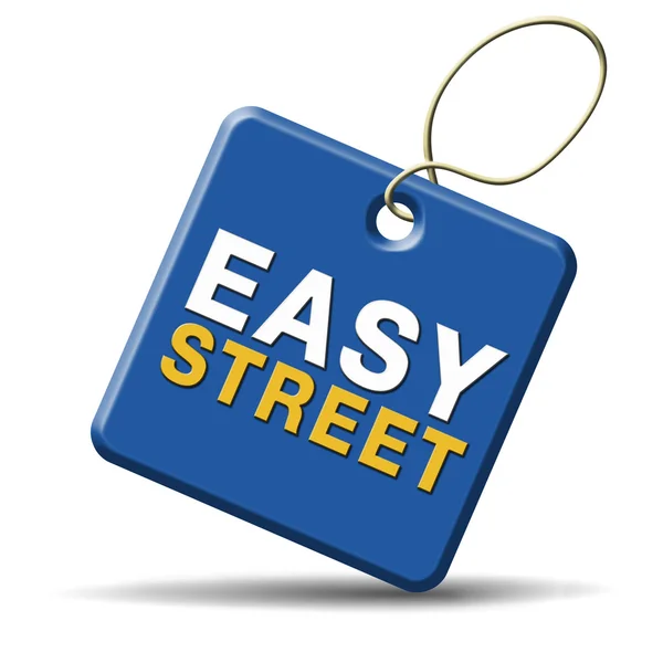 Easy street znak — Zdjęcie stockowe