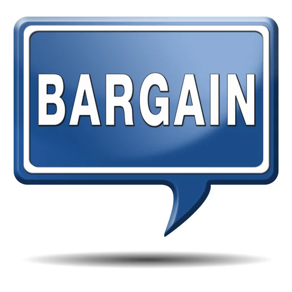 Bargain text balloon — Stock Photo, Image