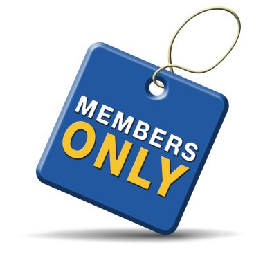 members only sign clipart