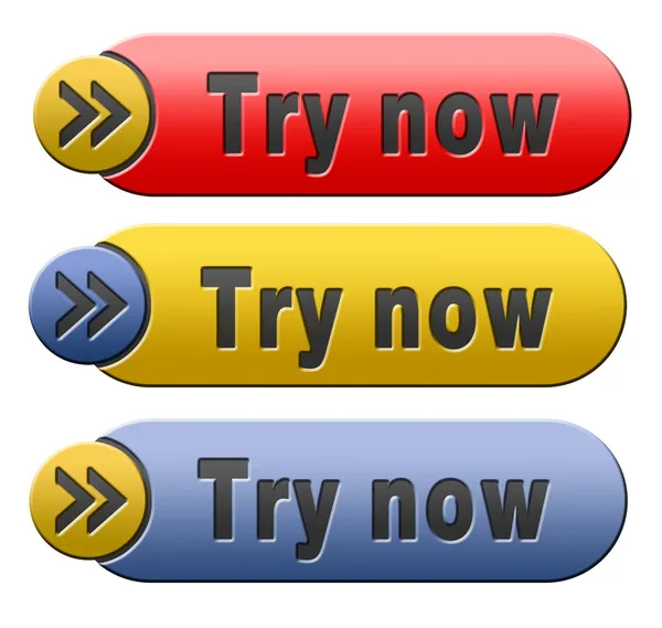 Try now button — Stock Photo, Image