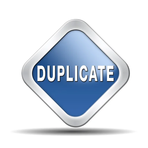 Duplicate sign — Stockfoto