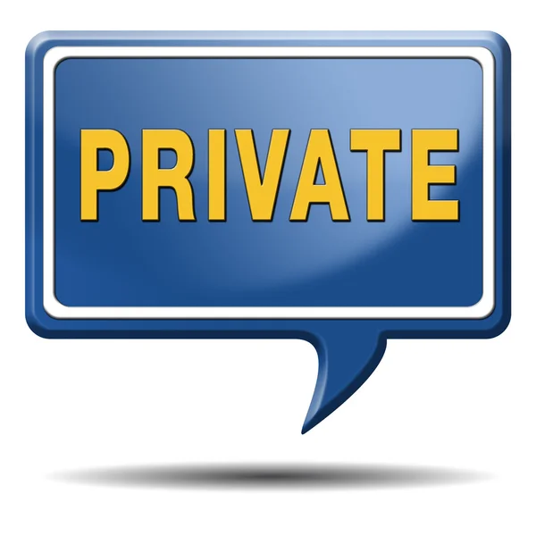 Private icon — Stock Photo, Image