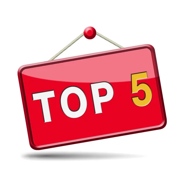 Top 5 simgesi — Stok fotoğraf