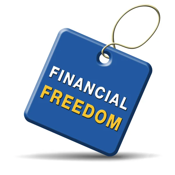 Segno di libertà finanziaria — Foto Stock