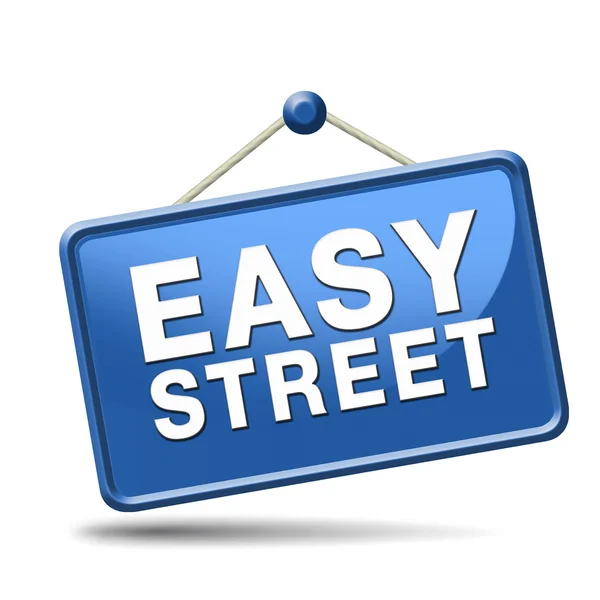 Easy street sign — Stock Photo, Image
