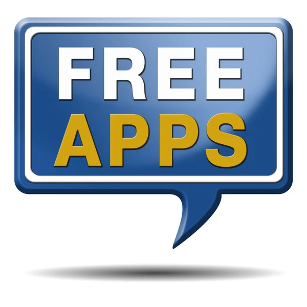 Aplicaciones gratis globo de texto — Foto de Stock