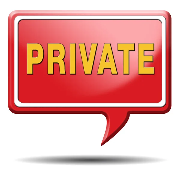 Private — Stock Photo, Image