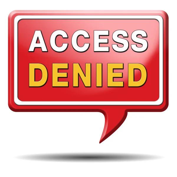 Access denied — Stock Photo, Image