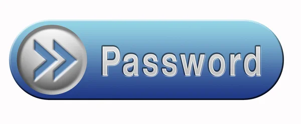 Pulsante password — Foto Stock