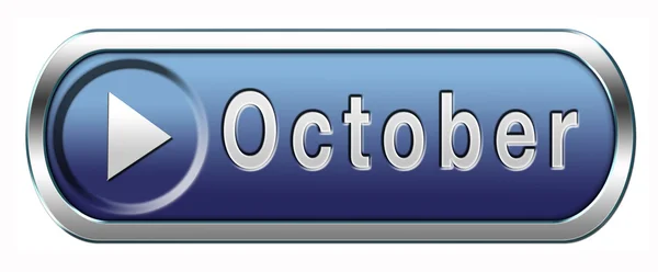 Botón octubre — Foto de Stock
