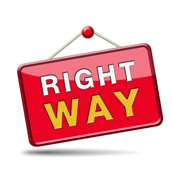 Right way — Stock Photo, Image