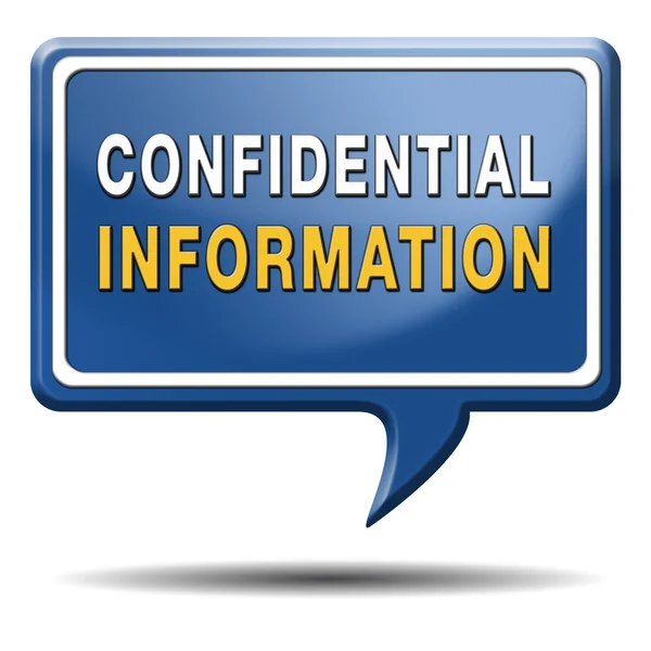 Konfidentiell information — Stockfoto