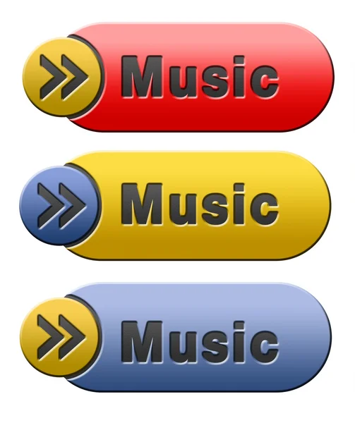 Botão de música — Fotografia de Stock