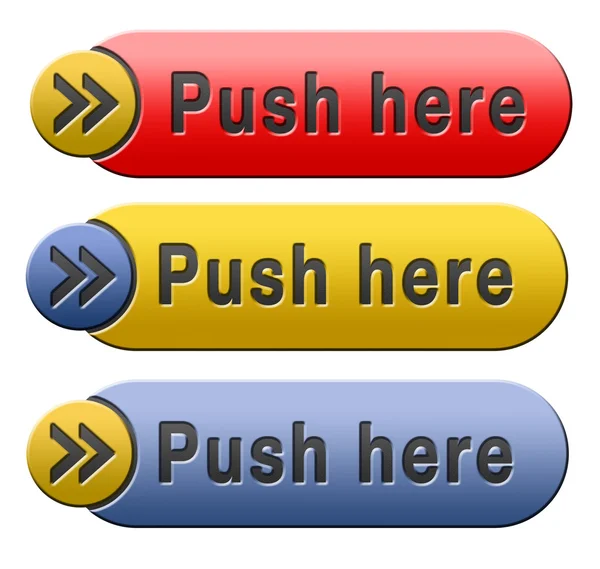 Push here — Stock Photo, Image