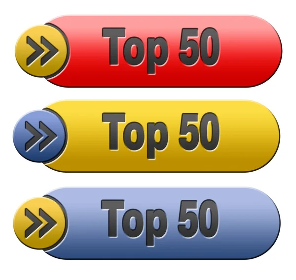 Top 50 button — Stock Photo, Image