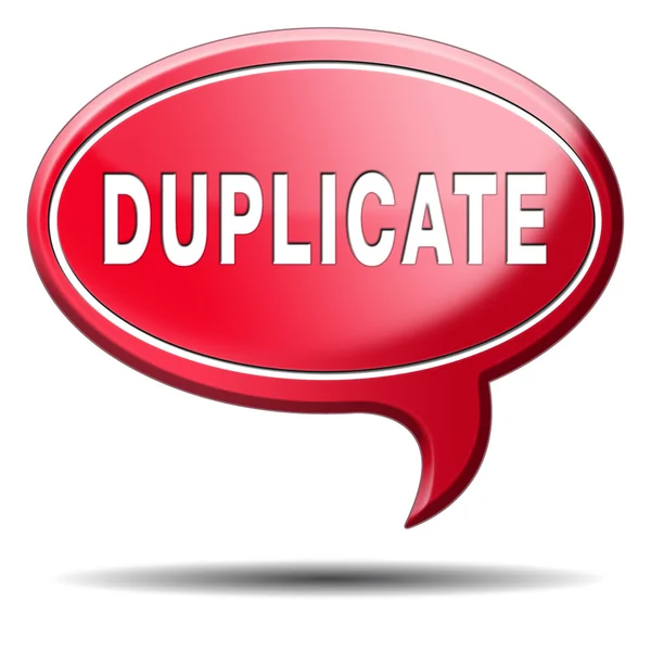 Duplikat — Stockfoto