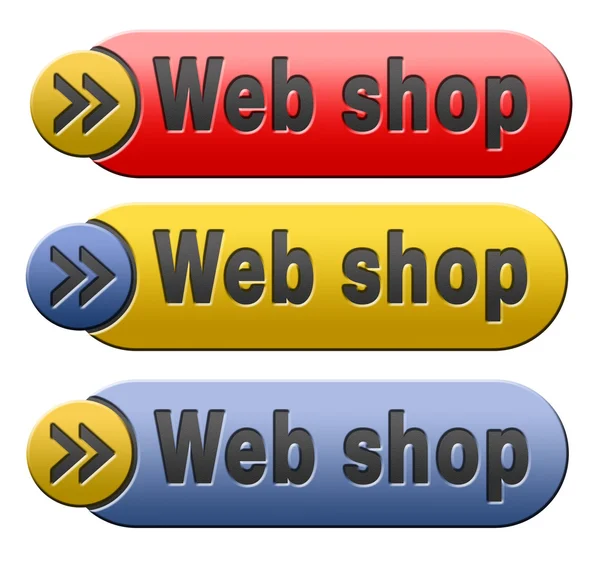 Webshop knop — Stockfoto