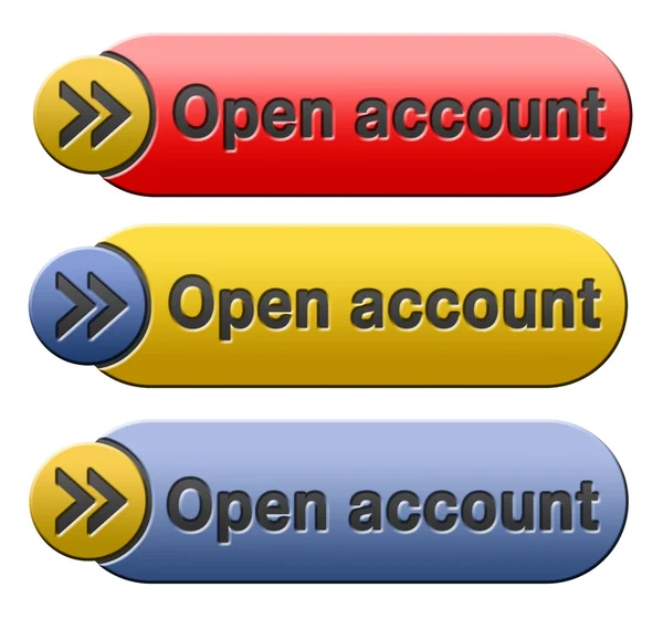 Account openen — Stockfoto