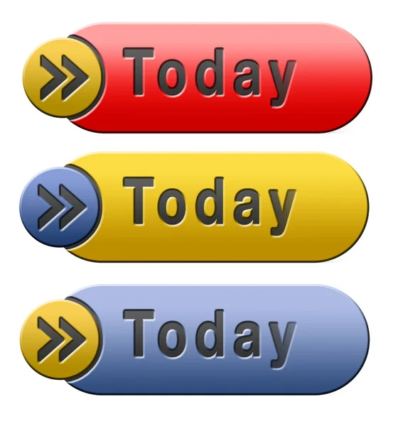 今日のボタン — ストック写真