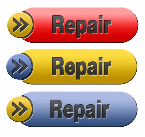 Repair button — Stock Photo, Image