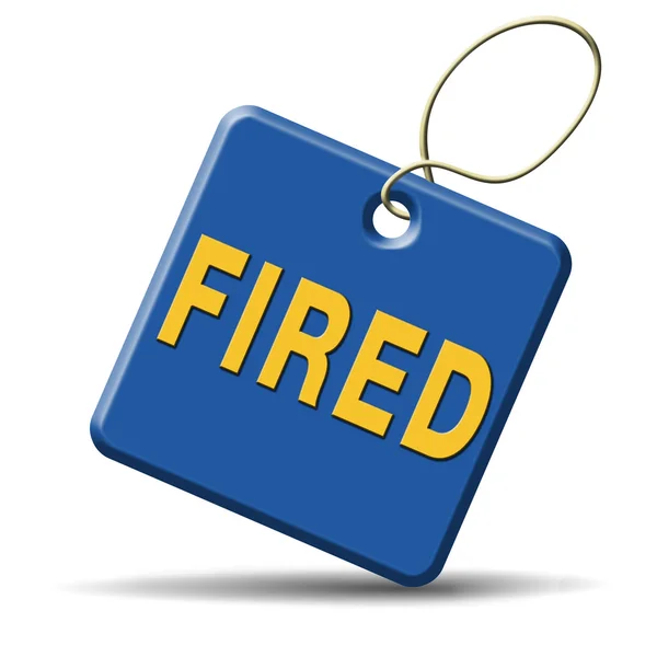 Fired icon — Stock Photo, Image