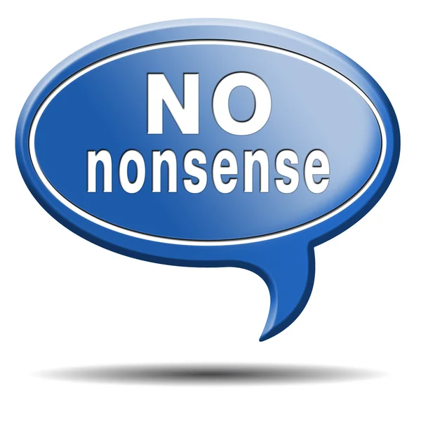 No nonsense — Stock Photo, Image