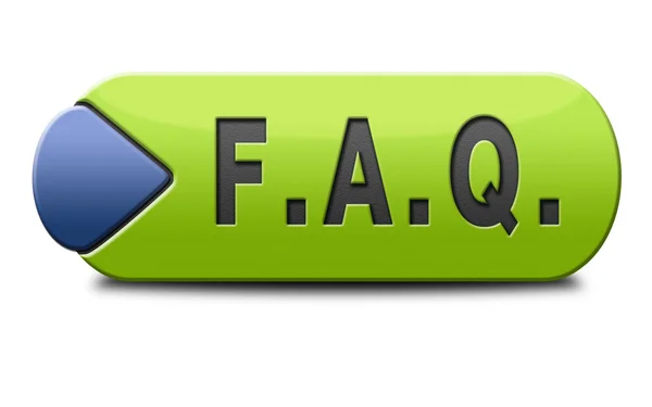 Кнопка FAQ — стокове фото