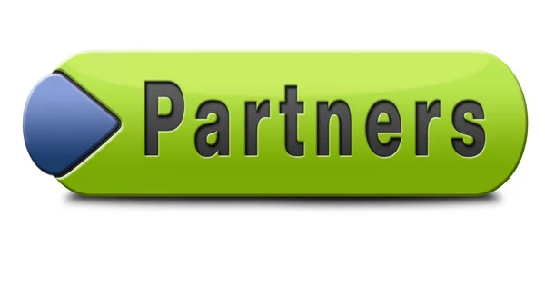 Botão parceiros — Fotografia de Stock