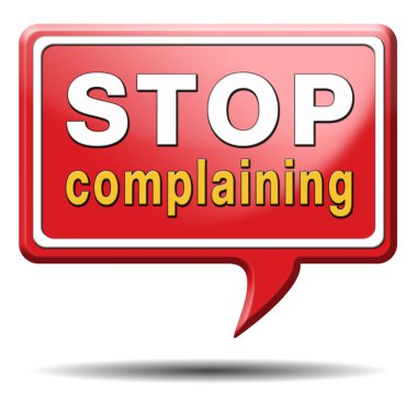 stop complaining clipart