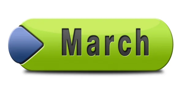 Значок марта — стоковое фото