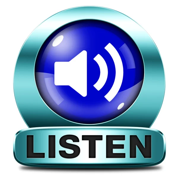 Listen icon — Stock Photo, Image