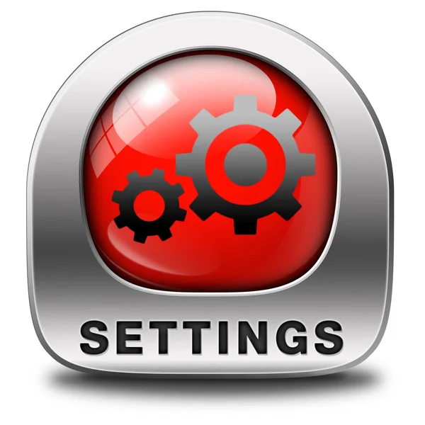 Settings button — Stock Photo, Image