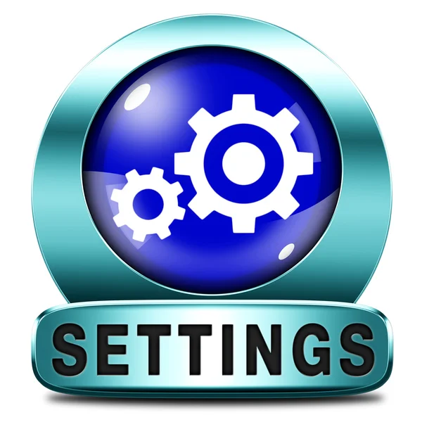 Settings button — Stock Photo, Image