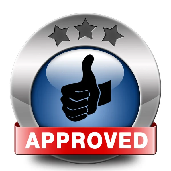 Approved icon — Stock Photo, Image