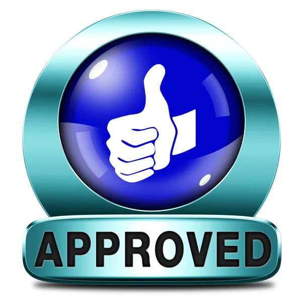 Approved icon — Stock Photo, Image