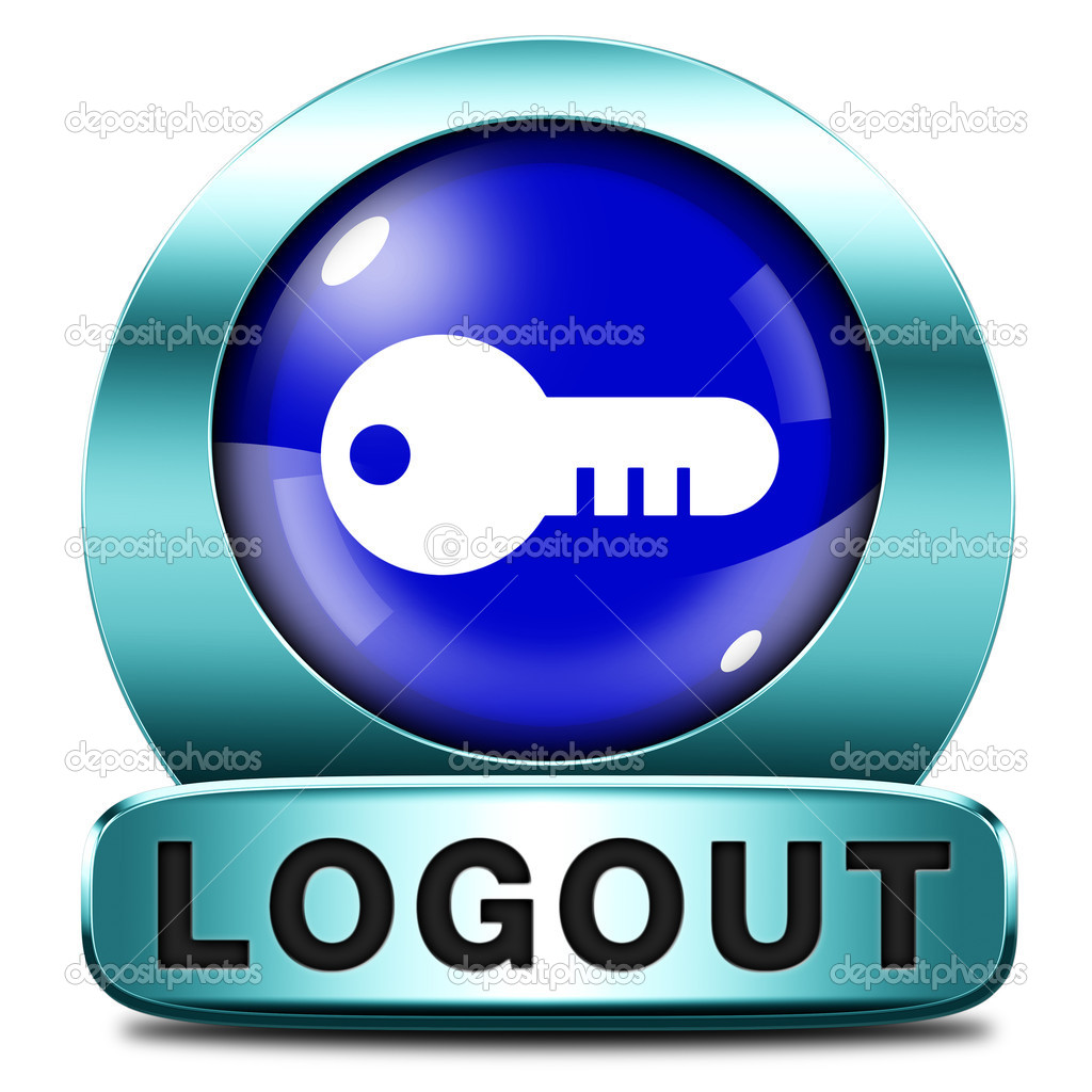 Logout icon Stock Photo by ©kikkerdirk 40361867