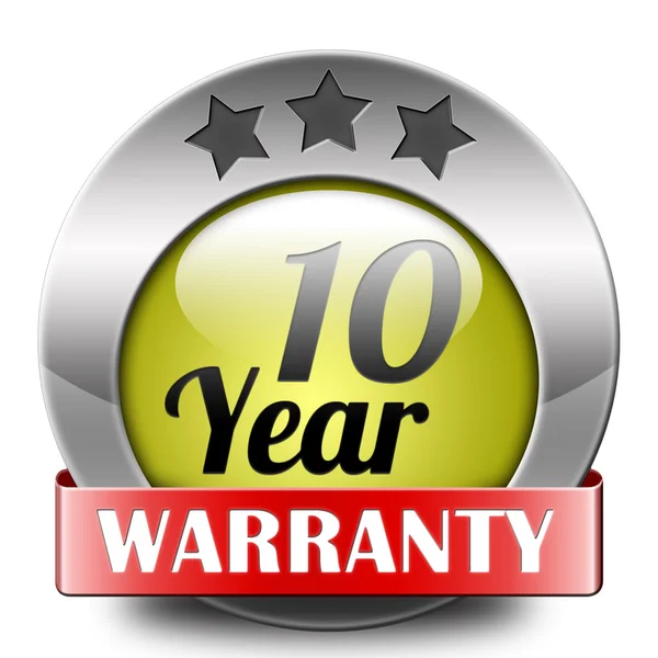 Ten year warranty — Stock Photo, Image