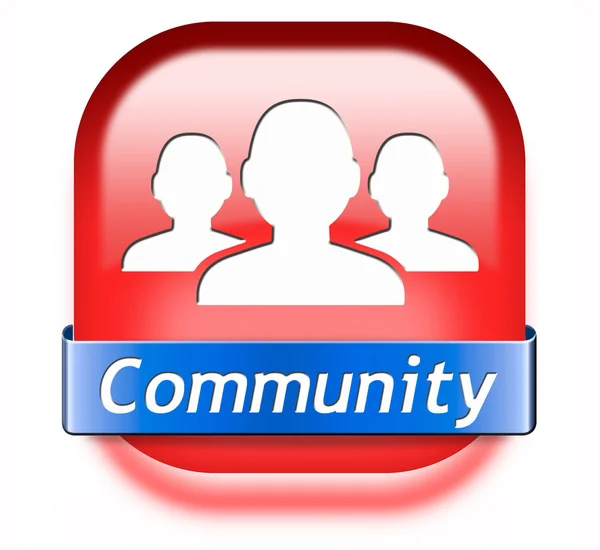 Botón de comunidad —  Fotos de Stock