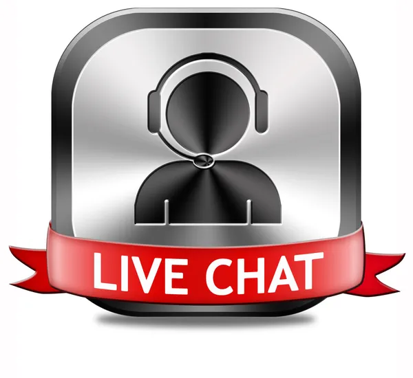 Live chat button — Stock Photo, Image