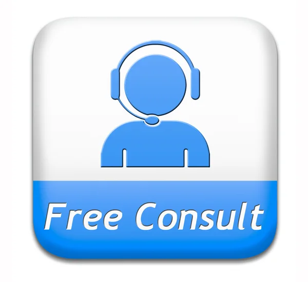 Botón de consulta gratuita — Foto de Stock