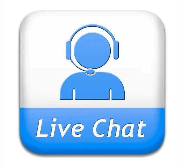 Live chat button — Stock Photo, Image