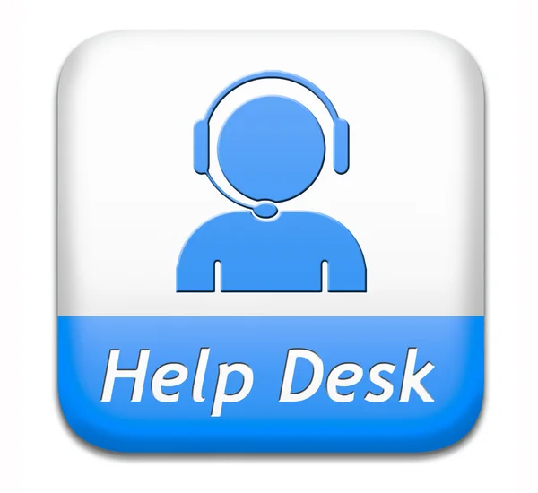 Hjälp skrivbord-knappen — Stockfoto