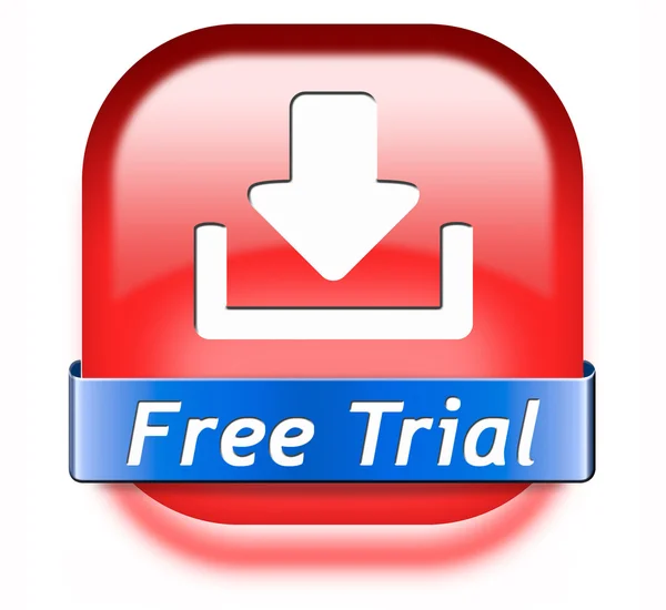 Free trial download button — Stock Photo, Image