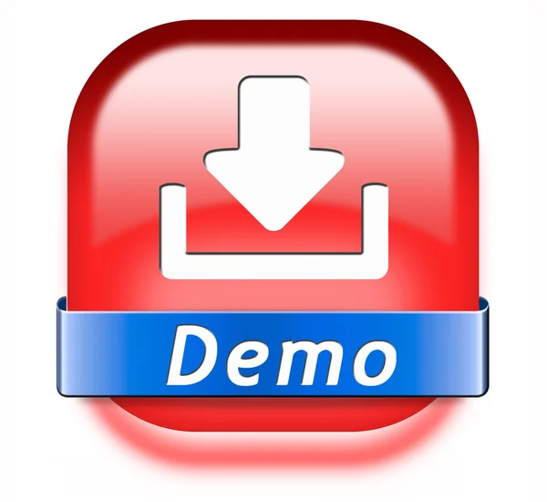 Demo botão de download — Fotografia de Stock