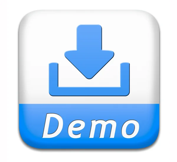 Το κουμπί Λήψη demo — Φωτογραφία Αρχείου