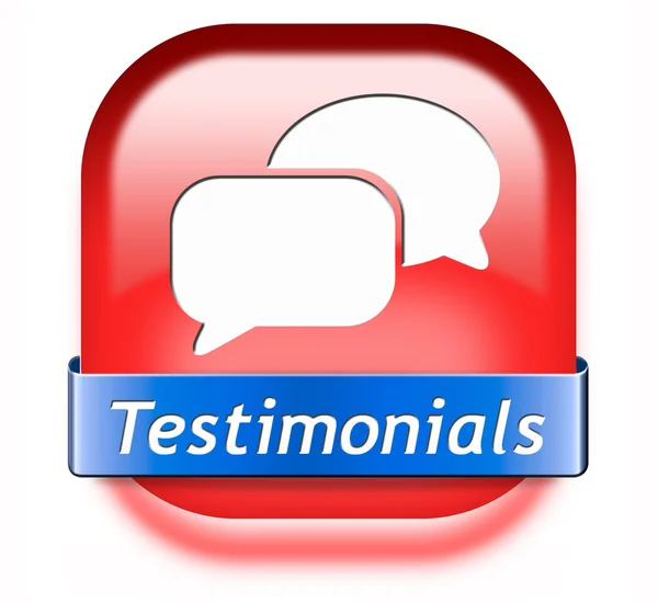 Testimonilas button — Stock Photo, Image