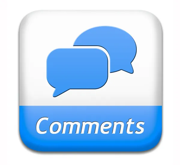 Botão comentários — Fotografia de Stock