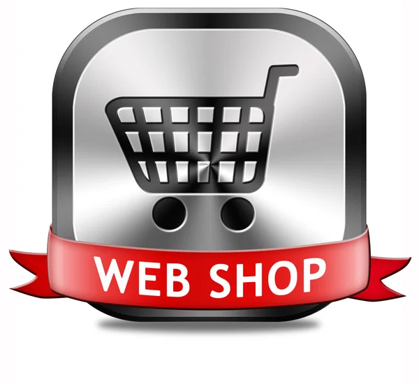 Tlačítko Web shop — Stock fotografie