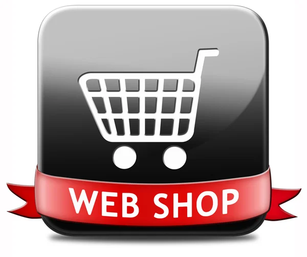 Web dükkan düğmesi — Stok fotoğraf