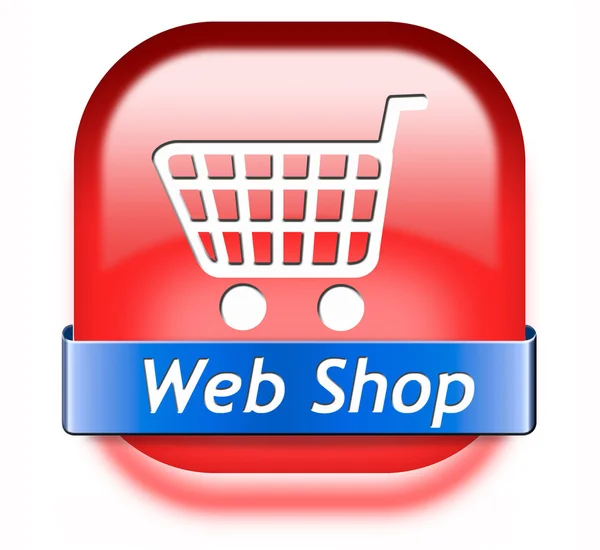 Web shop-knappen — Stockfoto